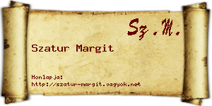Szatur Margit névjegykártya