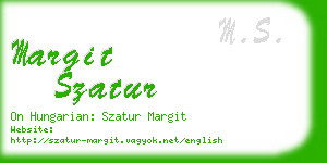 margit szatur business card